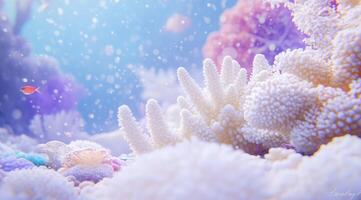 Soft, Pastel Coral Reef Scene photo