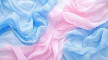 Delicate, flowing fabrics in soft pastel shades photo