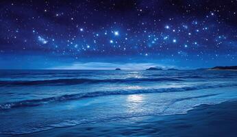 Starry Night Beach Scene photo