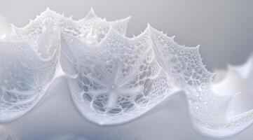 Abstract white fractal waves photo