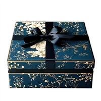 Elegant gift box with floral design photo