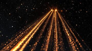 Golden rays radiating from a celestial source photo