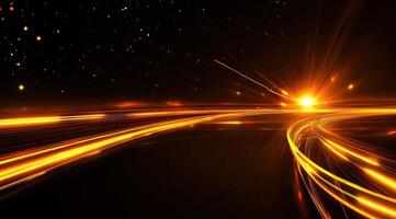 Golden, dynamic, cosmic highway photo