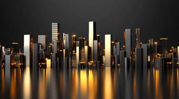 Futuristic Metropolis Skyline photo