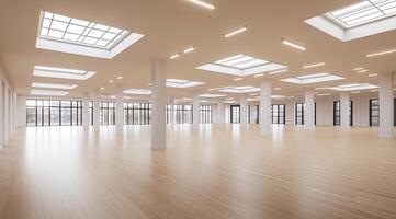 Empty, bright, modern open space photo