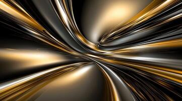 Abstract metallic flow photo