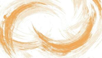 Abstract swirls of light peachy-orange paint strokes on white photo