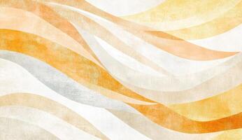 Abstract flowing lines in soft orange, beige, and white tones photo
