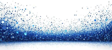 Abstract blue glitter explosion photo
