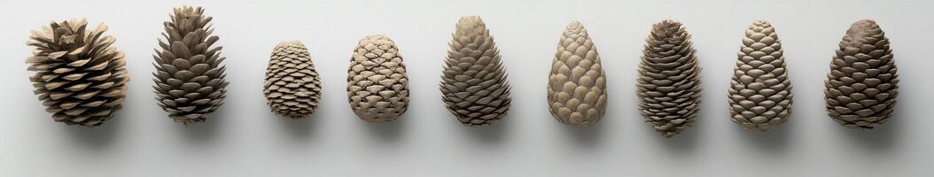 Various Cones in a Row photo