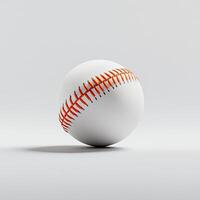 White baseball with orange stitching photo