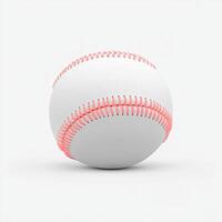 White baseball with pink stitching photo