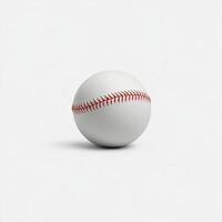 Single baseball, white, red stitching photo