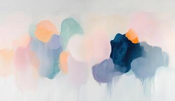 Abstract cloud forms in pastel hues photo