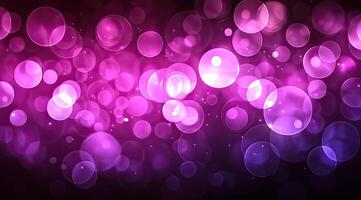 Bokeh lights, vibrant purples and pinks photo
