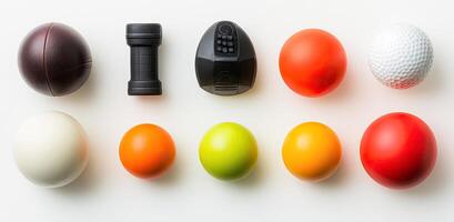 Assorted Colorful Spheres and a Cylinder photo