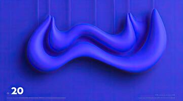 Fluid, abstract, vibrant blue design photo