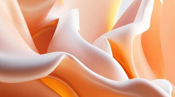 Abstract Fluid Forms in Peach and Cream photo