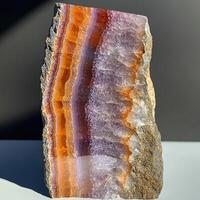 Raw, banded agate slab, natural beauty photo