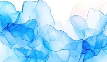 Abstract fluid art in shades of blue. Soft, flowing shapes create a mesmerizing visual experience photo