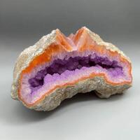 Orange and Purple Geode Slice photo