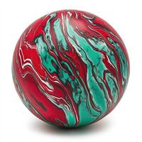 Vibrant, swirling bowling ball photo