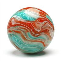 Ornate sphere, vibrant swirls of color photo