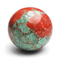 Ornate sphere of vibrant minerals photo