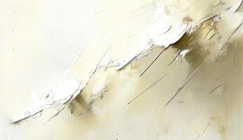 Abstract textured painting in muted beige and white photo
