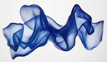 Abstract fluid flowing blue fabric photo