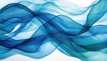 Abstract flowing blue fabrics photo