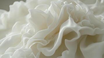 Soft White Fabric with Delicate Flowing Textures and Elegant Details photo