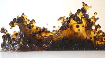 Abstract Splash of Molten Liquid in Dynamic Wave Motion photo