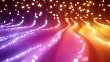 Abstract Vibrant Background with Glowing Light Waves and Sparkles photo