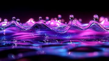 Vibrant Waves of Iridescent Liquid Creating a Dynamic Visual Spectacle photo