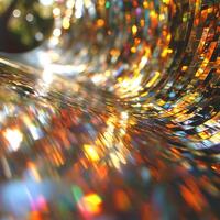 Colorful Abstract Vortex Reflecting Light in a Mesmerizing Pattern photo