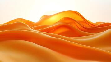 Golden Abstract Waves in Minimalist Style With Dynamic Curves photo