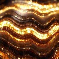 Golden Abstract Texture with Shimmering Waves and Bright Highlights photo