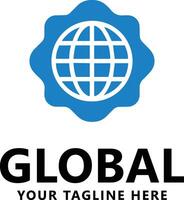 Global Icon with Tagline Placeholder Professional Branding Symbol vector