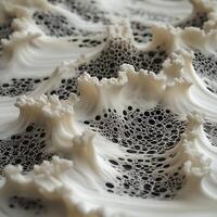 Abstract Organic Pattern Resembling Microscopic Structure or Digital Render photo