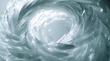Abstract Swirling Design of Translucent Threads in Cool Tones photo