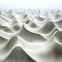 Abstract Flowing White Waves in a Minimalist and Serene Design photo