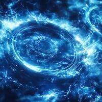 Futuristic Blue Lights and Rotational Formation with Sci-Fi Energy Vibe photo