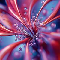 Abstract Colorful Composition Featuring Bubbles and Flowing Dynamic Shapes photo