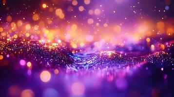 Abstract Sparkling Light and Colorful Gradient Waves Background Design photo
