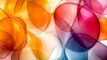 Abstract Colorful Background with Translucent Waves and Vibrant Patterns photo