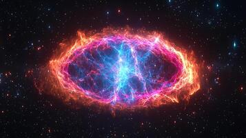 Beautiful Colorful Nebula in Deep Space with Radiant Cosmic Patterns photo