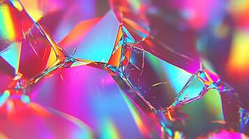 Vibrant Abstract of Colored Prism With Dynamic Light and Patterns photo