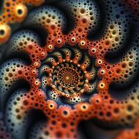 Colorful Abstract Fractal Design With Intricate Swirling Patterns photo