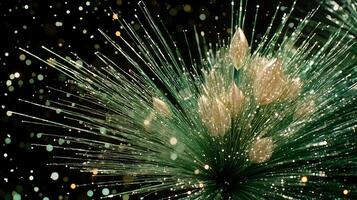 Close-Up of a Sparkling Fiber-Optic-Like Botanical Display photo